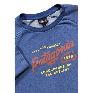 Patagonia Women's Sweatshirt Viva Los FunHogs Medium Blue w/Graphic - 1065